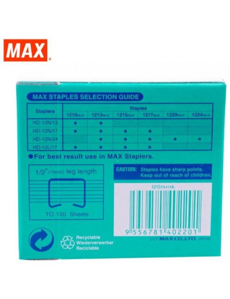 JAYAMART Stationery|Max Staples 1213FA-HRM11.70RM11.70MaxStapler & Staples