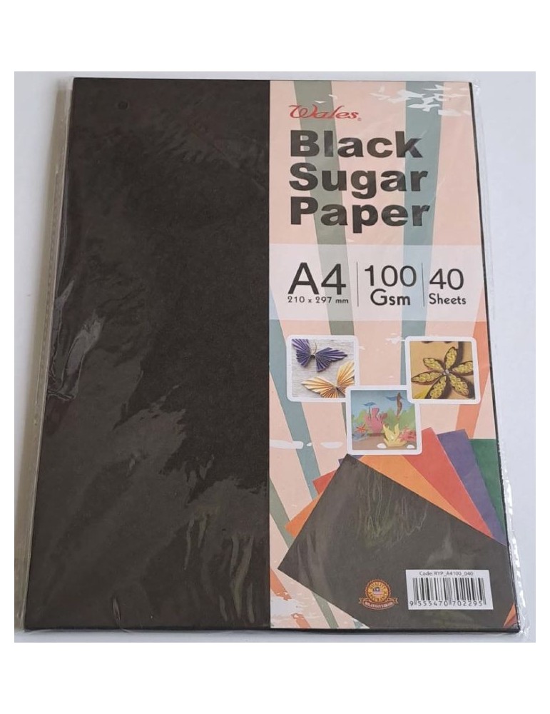 JAYAMART Stationery|Sugar Paper black A4 40'sRM5.80RM5.80KbCardboard & Wrapper