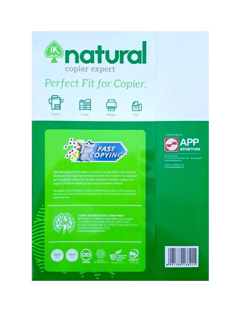 JAYAMART Stationery|IK Natural Photocopy Paper A4 80 gsm 500's (KL & PJ)RM14.50RM14.50Indah KiatPaper & Card