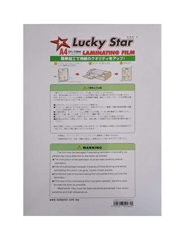 JAYAMART Stationery|Lucky Star Laminating Film A4 100mic 100'sRM29.00RM29.00Laminator & Film