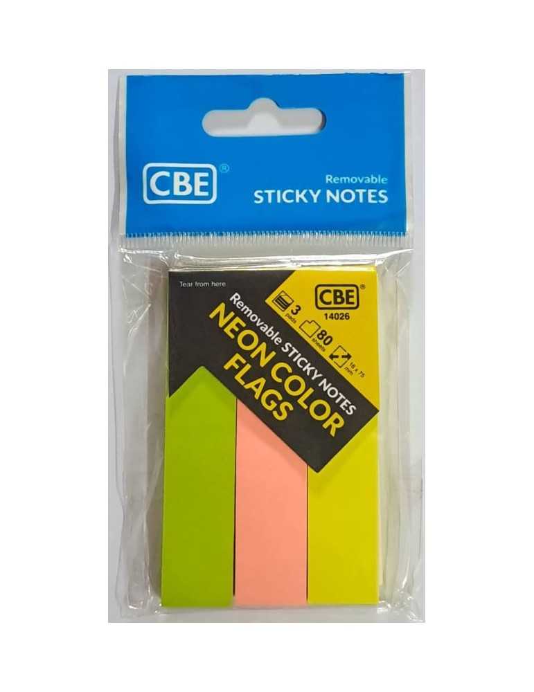 JAYAMART Stationery|CBE Stick On Pad 14026 (paper) 16mm x 75mm (3 pads/pkt)RM3.40RM3.40CbePost It Note / Stick On Pad & Flag