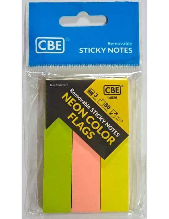 JAYAMART Stationery|CBE Stick On Pad 14026 (paper) 16mm x 75mm (3 pads/pkt)RM3.40RM3.40CbePost It Note / Stick On Pad & Flag