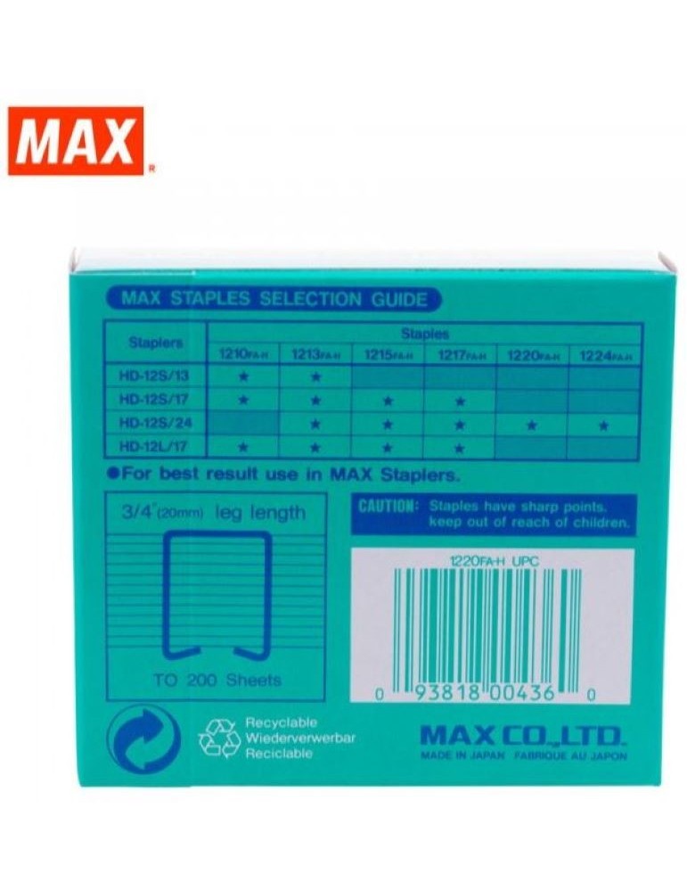 JAYAMART Stationery|Max Staples 1220FA-HRM36.00RM36.00MaxStapler & Staples
