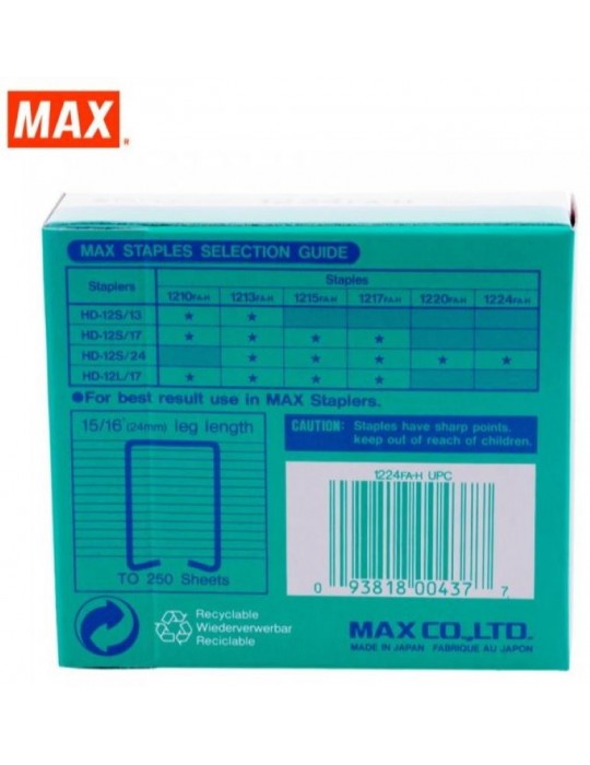 JAYAMART Stationery|Max Staples 1224FA-HRM38.70RM38.70MaxStapler & Staples