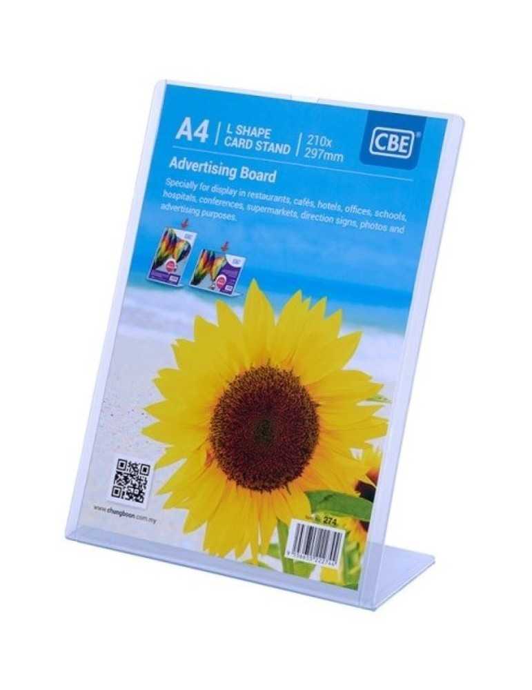 JAYAMART Stationery|CBE L Shape Card Stand 274 A4 verticalRM12.70RM12.70CbeDocument Holder & Stand