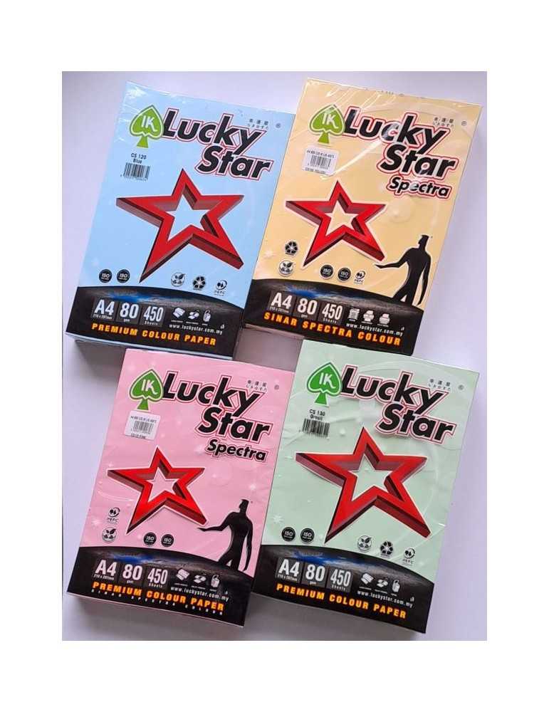 JAYAMART Stationery|Lucky Star Colour Photostat Paper A4 80 gsm 450's (single light colour)RM22.00RM22.00Paper & Card