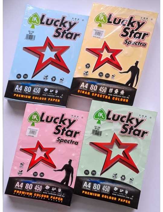 JAYAMART Stationery|Lucky Star Colour Photostat Paper A4 80 gsm 450's (single light colour)RM22.00RM22.00Paper & Card