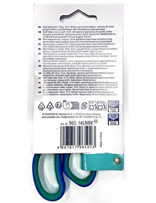 JAYAMART Stationery|Staedtler Scissors 96514LNBK05 (left handed) 14 cmRM6.30RM6.30StaedtlerScissors & Cutter