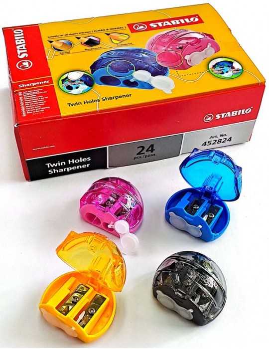 JAYAMART Stationery|STABILO Twin Holes Sharpener 452824 (2 holes with casing)RM1.90RM1.90STABILOSharpener