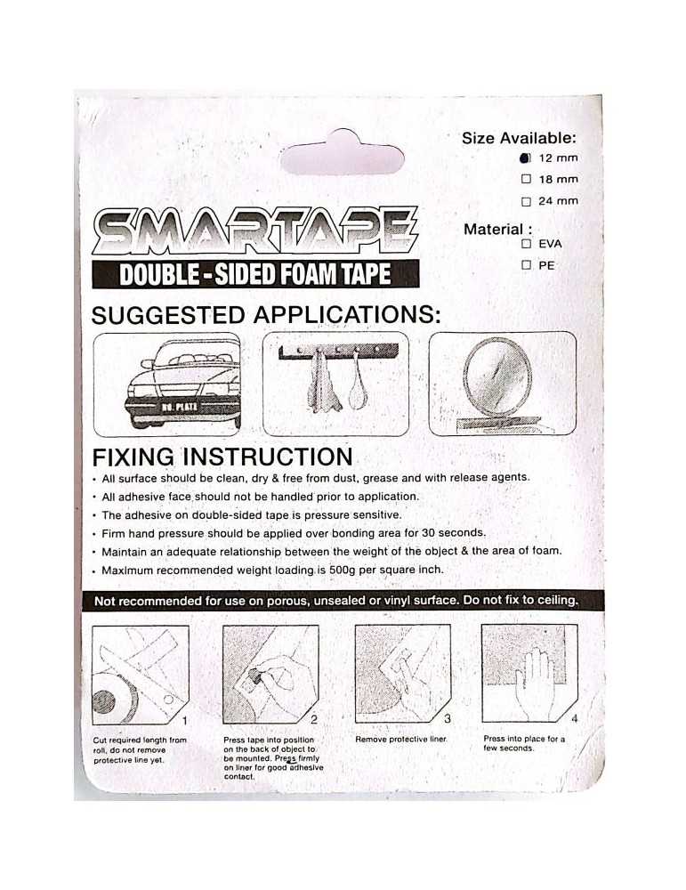 JAYAMART Stationery|Acrylic Clear Foam Tape 12 mmRM3.60RM3.60Tape