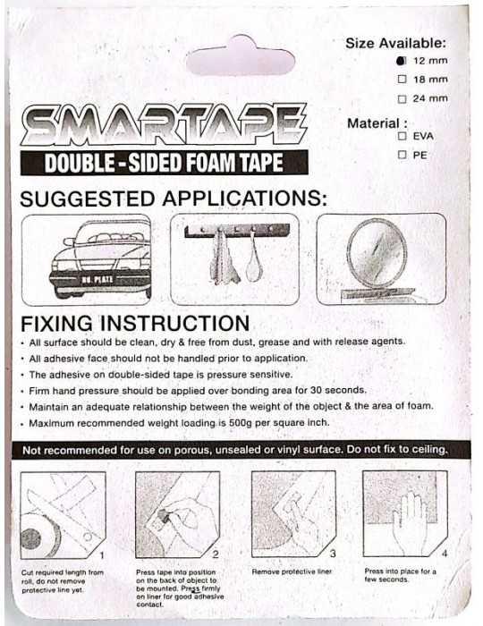 JAYAMART Stationery|Acrylic Clear Foam Tape 12 mmRM3.60RM3.60Tape