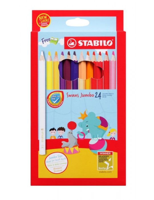 JAYAMART Stationery|STABILO Swans Jumbo Colour Pencil 24 colours (long) 1879JRM25.50RM25.50STABILOColour