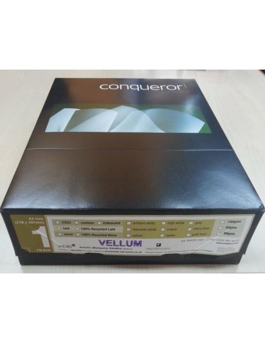 JAYAMART Stationery|Conqueror Paper A4 100 gsm 500's (vellum)RM156.00RM156.00ConquerorPaper & Card