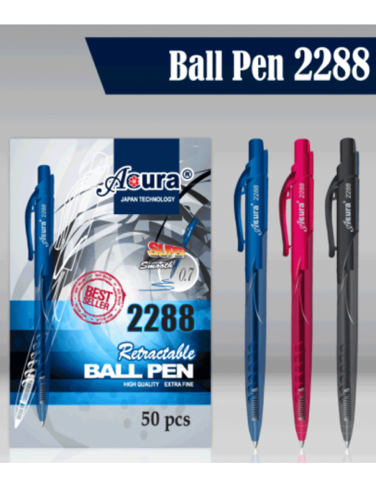 JAYAMART Stationery|Acura Click Ball Pen 50's (3 colours)RM16.00RM16.00AcuraPen & Refill