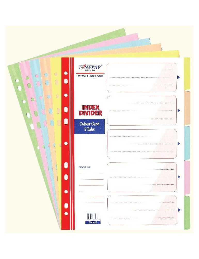 JAYAMART Stationery|Index Divider (5 colours) A4RM6.00RM6.00Index Divider