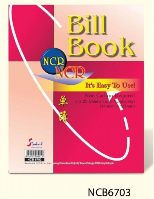 JAYAMART Stationery|Bill Book NCR 6x7x3ply (number)RM2.90RM2.90Bill Book, Receipt & Voucher