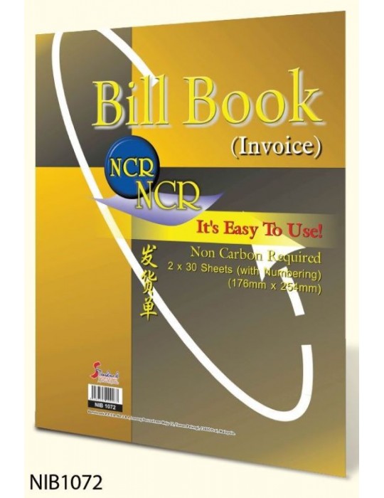 JAYAMART Stationery|Bill Book NCR 7x10x2ply (number)RM5.00RM5.00Bill Book, Receipt & Voucher