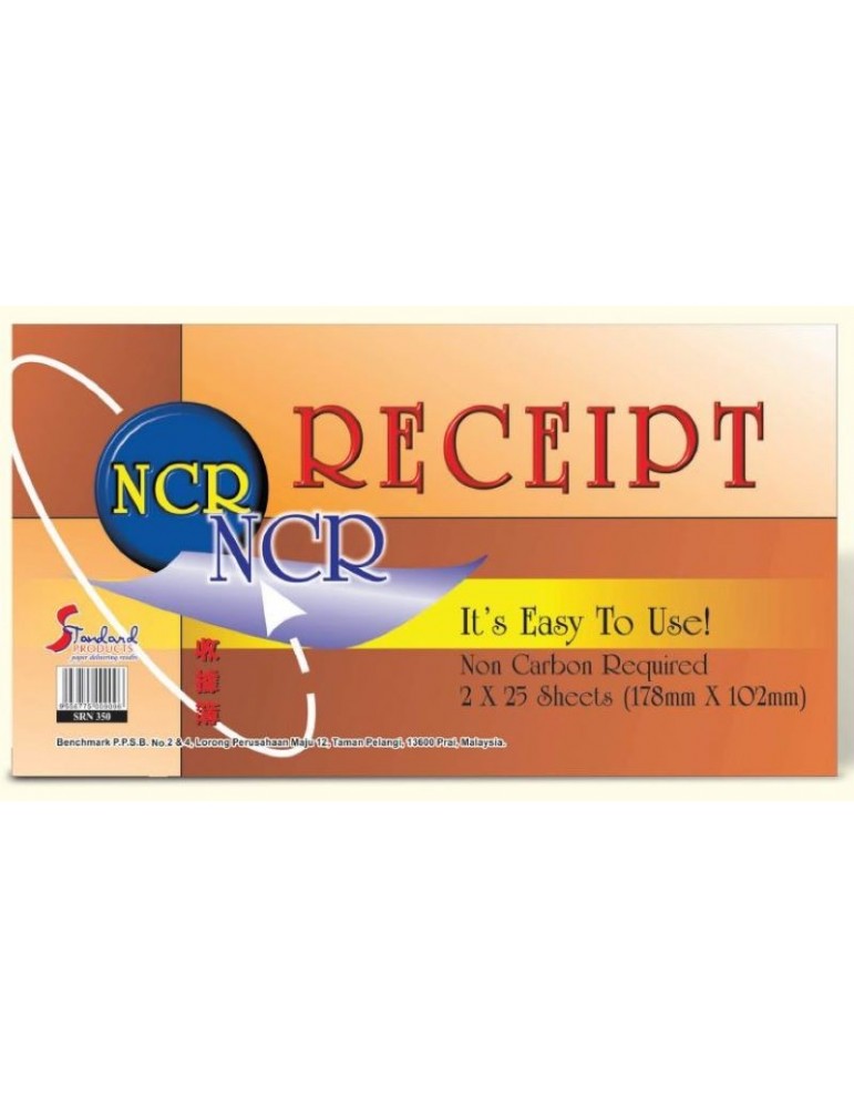 JAYAMART Stationery|Receipt Book NCR 25x2plyRM1.60RM1.60Bill Book, Receipt & Voucher