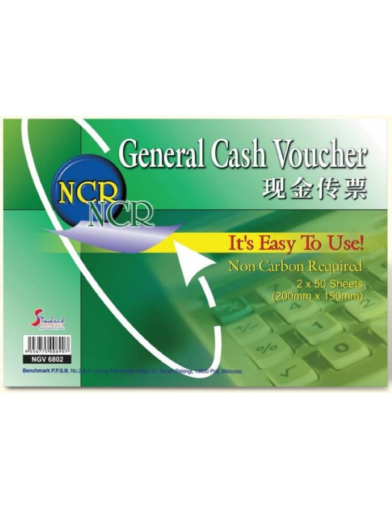 JAYAMART Stationery|Standard General Cash Voucher NCR 2ply 50'sRM4.20RM4.20StandardBill Book, Receipt & Voucher
