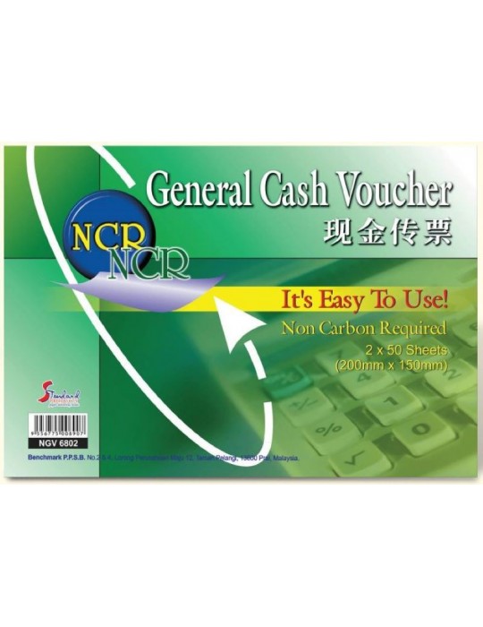 JAYAMART Stationery|Standard General Cash Voucher NCR 2ply 50'sRM4.20RM4.20StandardBill Book, Receipt & Voucher