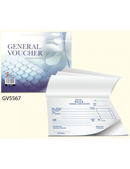 JAYAMART Stationery|Standard General Cash Voucher 50'sRM1.30RM1.30StandardBill Book, Receipt & Voucher