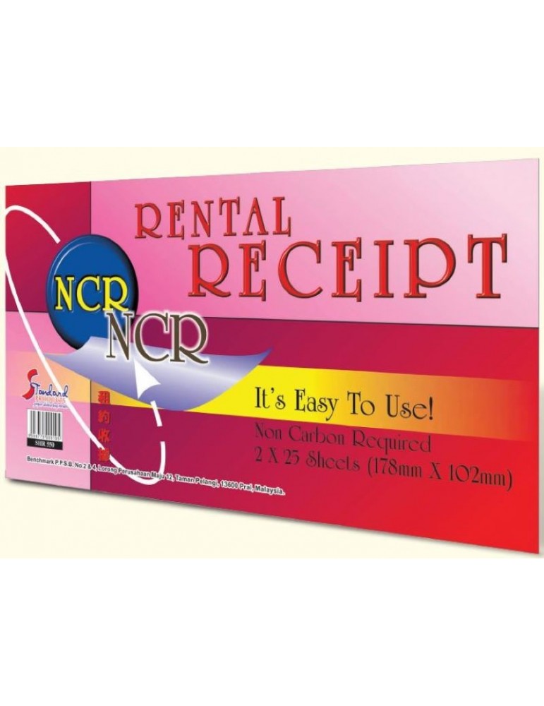 JAYAMART Stationery|Rental Receipt NCR 25x2plyRM1.60RM1.60Bill Book, Receipt & Voucher