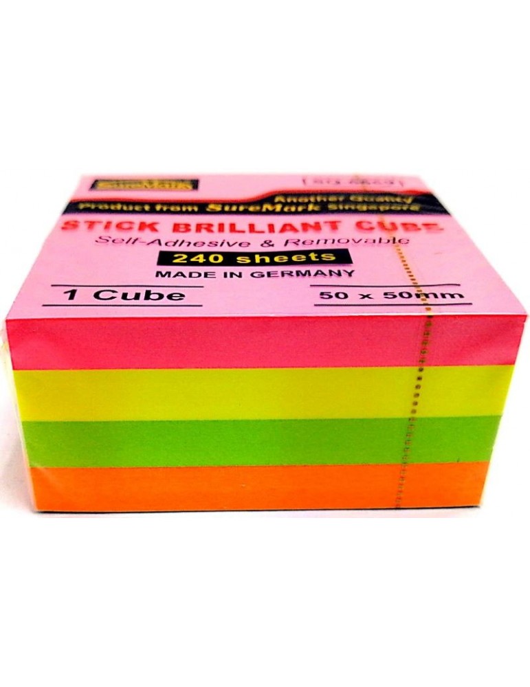 JAYAMART Stationery|Suremark Stick On Note SQ6669 (size: 50 mm x 50 mm) 4 coloursRM7.20RM7.20SuremarkPost It Note / Stick On Pad & Flag