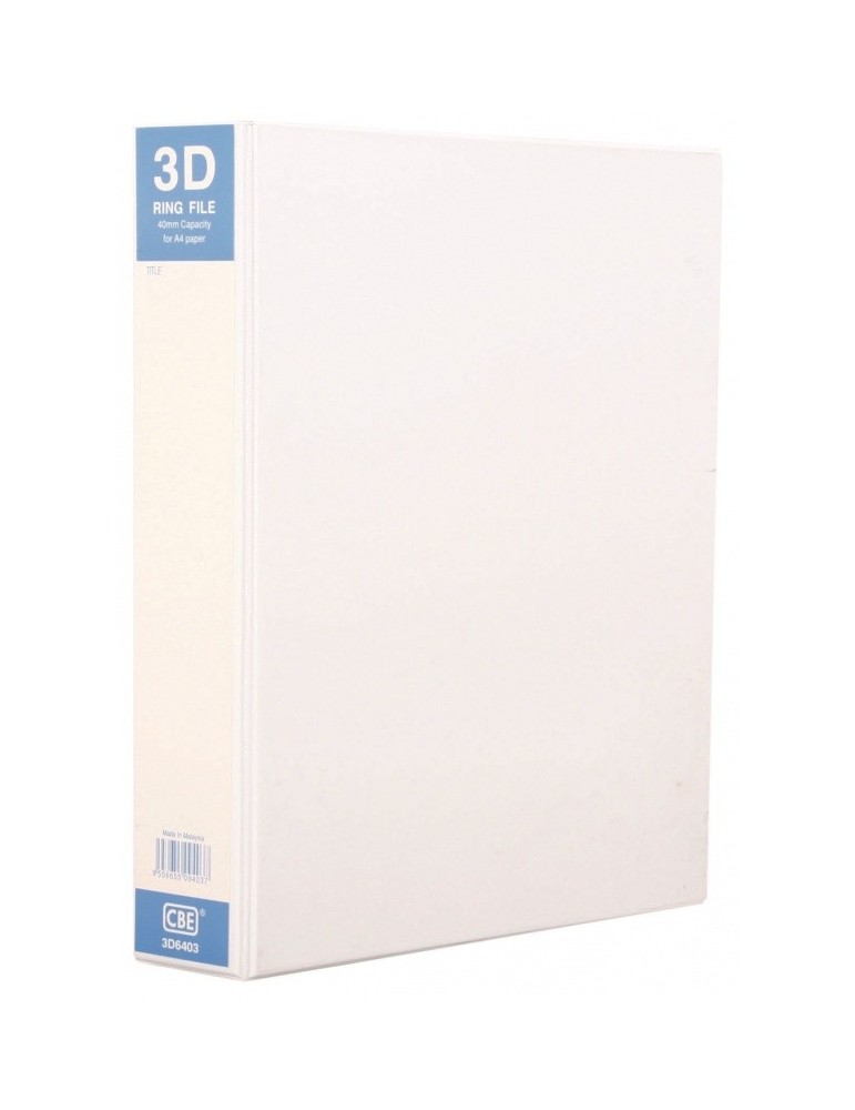 JAYAMART Stationery|CBE PVC White File A4 3D 40 mm 3D6403RM16.20RM16.20CbePVC & PP File